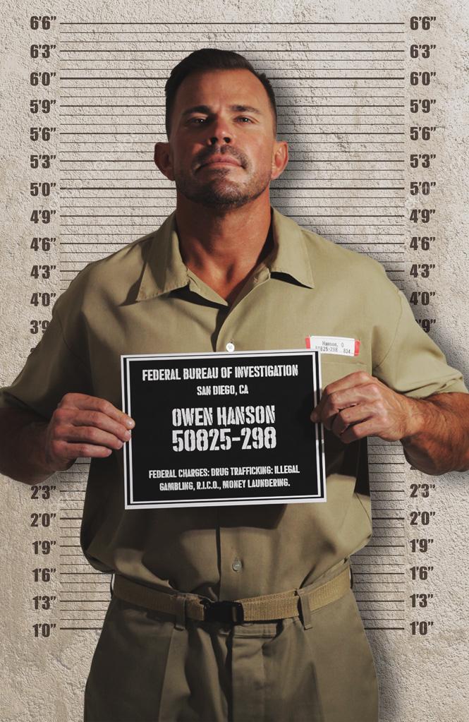 Owen Hanson portrait featured in Cocaine Quarterback, the Prime Video docuseries produced by Mark Wahlberg’s Unrealistic Ideas.